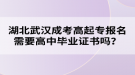 湖北武漢成考高起專報(bào)名需要高中畢業(yè)證書嗎？