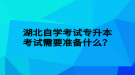 湖北自學(xué)考試專(zhuān)升本考試需要準(zhǔn)備什么？