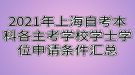 2021年上海自考本科各主考學(xué)校學(xué)士學(xué)位申請(qǐng)條件匯總