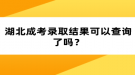 湖北成考錄取結(jié)果可以查詢了嗎？