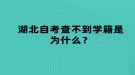 湖北自考查不到學(xué)籍是為什么？