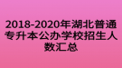 2018-2020年湖北普通專升本公辦學(xué)校招生人數(shù)匯總