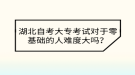 湖北自考大專考試對于零基礎(chǔ)的人難度大嗎？