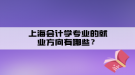 上海會計學(xué)專業(yè)的就業(yè)方向有哪些？