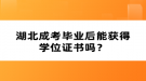 湖北成考畢業(yè)后能獲得學(xué)位證書(shū)嗎？