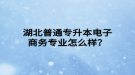 湖北普通專升本電子商務(wù)專業(yè)怎么樣？