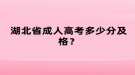 湖北省成人高考多少分及格？