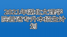 2021年湖北文理學院普通專升本招生計劃