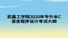 武昌工學院2020年專升本C語言程序設計考試大綱