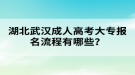 湖北武漢成人高考大專報名流程有哪些？