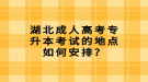 湖北成人高考專升本考試的地點如何安排？