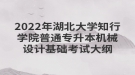 2022年湖北大學(xué)知行學(xué)院普通專升本機(jī)械設(shè)計基礎(chǔ)考試大綱