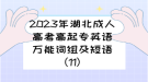 2023年湖北成人高考高起專英語萬能詞組及短語（11）