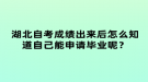 湖北自考成績(jī)出來后怎么知道自己能申請(qǐng)畢業(yè)呢？