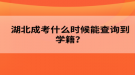 湖北成考什么時(shí)候能查詢到學(xué)籍？