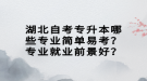 湖北自考專升本哪些專業(yè)簡(jiǎn)單易考？專業(yè)就業(yè)前景好？