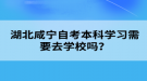 湖北咸寧自考本科學習需要去學校嗎？