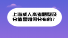 上海成人高考題型及分值是如何分布的？