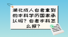 湖北成人自考拿到的本科學歷國家承認嗎？自考本科怎么報？