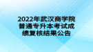 2022年武漢商學(xué)院普通專升本考試成績(jī)復(fù)核結(jié)果公告