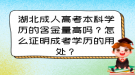 湖北成人高考本科學(xué)歷的含金量高嗎？怎么證明成考學(xué)歷的用處？