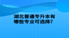 湖北普通專升本有哪些專業(yè)可選擇？