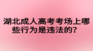 湖北成人高考考場上哪些行為是違法的？