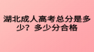 湖北成人高考總分是多少？多少分合格