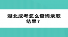 湖北成考怎么查詢(xún)錄取結(jié)果？