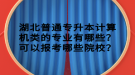 湖北普通專升本計算機類的專業(yè)有哪些？可以報考哪些院校？