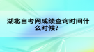 湖北自考網(wǎng)成績查詢時間什么時候？