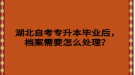 湖北自考專升本畢業(yè)后，檔案需要怎么處理？