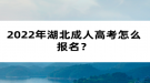 2022年湖北成人高考怎么報(bào)名？