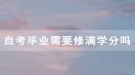 申請(qǐng)湖北開(kāi)放職業(yè)學(xué)院自考畢業(yè)需要修滿學(xué)分嗎？