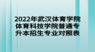 2022年武漢體育學(xué)院體育科技學(xué)院普通專升本招生專業(yè)對(duì)照表