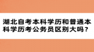 湖北自考本科學(xué)歷和普通本科學(xué)歷考公務(wù)員區(qū)別大嗎？