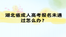 湖北省成人高考報(bào)名未通過(guò)怎么辦？