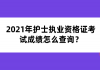 2021年護(hù)士執(zhí)業(yè)資格證考試成績怎么查詢？