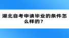 湖北自考申請(qǐng)畢業(yè)的條件怎么樣的？