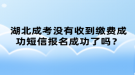 湖北成考沒(méi)有收到繳費(fèi)成功短信報(bào)名成功了嗎？