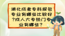 湖北成考專科報(bào)名專業(yè)有哪些比較好?成人大專熱門專業(yè)有哪些？