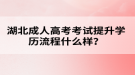 湖北成人高考考試提升學歷流程什么樣？