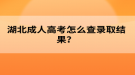 湖北成人高考怎么查錄取結(jié)果？