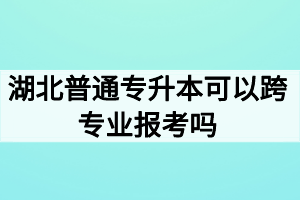 湖北普通專升本可以跨專業(yè)報考嗎？