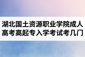 湖北國(guó)土資源職業(yè)學(xué)院成人高考高起專入學(xué)考試考幾門(mén)？