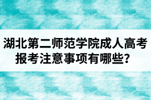 湖北第二師范學(xué)院成人高考報(bào)考注意事項(xiàng)有哪些？