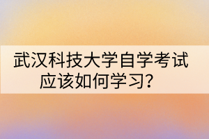 武漢科技大學(xué)自學(xué)考試應(yīng)該如何學(xué)習(xí)？