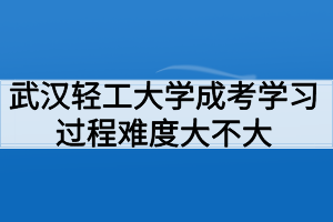 武漢輕工大學(xué)成考學(xué)習(xí)過程好適應(yīng)嗎？難度大不大