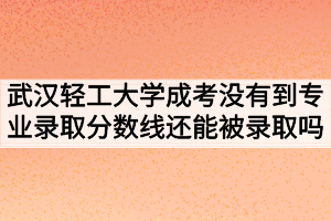 武漢輕工大學成人高考沒有到專業(yè)錄取分數線還能被錄取嗎？