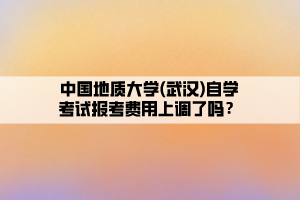 中國(guó)地質(zhì)大學(xué)(武漢)自學(xué)考試報(bào)考費(fèi)用上調(diào)了嗎？